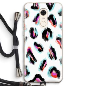 Cheetah color: Xiaomi Redmi 5 Transparant Hoesje met koord