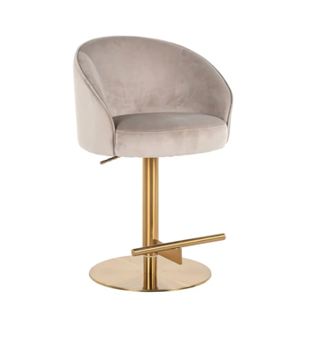 Bar/counter stoel Zabi Khaki Velvet