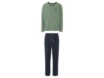 LIVERGY Heren pyjama (Groen, S)