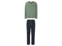 LIVERGY Heren pyjama (Groen, XL)