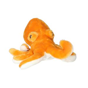 Nature Planet Pluche knuffel octopus/inktvis - 18 cm - oranje