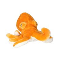 Nature Planet Pluche knuffel octopus/inktvis - 18 cm - oranje - thumbnail