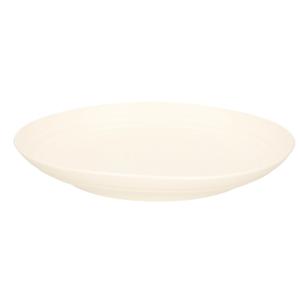 Rond bord/camping bord - D25 cm - Ivoor wit - kunststof - onbreekbaar