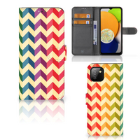 Samsung Galaxy A03 Telefoon Hoesje Zigzag Multi Color