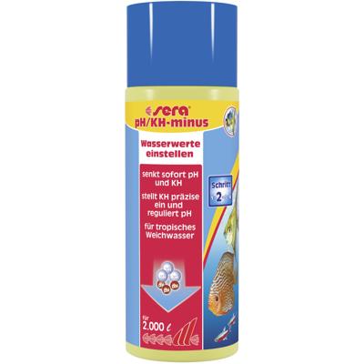 Sera pH/KH-minus 500ml voor Zoetwateraquarium - Stabiliseert pH & KH Waarden, Optimaal voor Discus- & Maanvissen