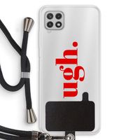 Ugh: Samsung Galaxy A22 4G Transparant Hoesje met koord