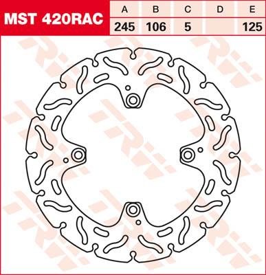 TRW Remschijf, remschijven voor de moto, MST420RAC