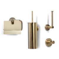 Blue Label Vida toilet accessoire set Geborsteld goud PVD - thumbnail