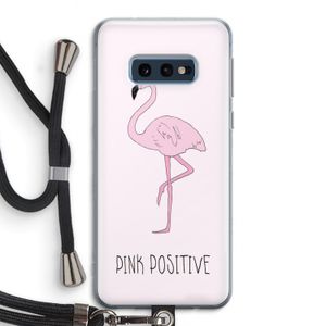 Pink positive: Samsung Galaxy S10e Transparant Hoesje met koord