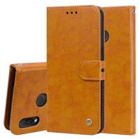 Business stijl olie Wax textuur horizontale Flip lederen case voor Huawei Nova 3 met houder & kaartsleuven & portemonnee (bruin)