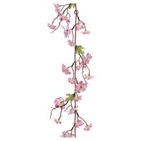 Kunstbloem/bloesem takken slinger - roze - 187 cm - Kunstplanten - thumbnail