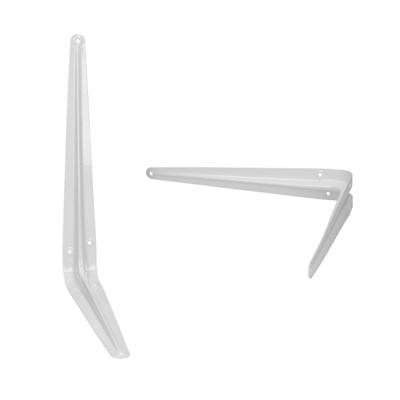 Plankdragers - 2x stuks - wit - metaal - 20 x 15 cm - plankensteun Plankdragers - 2x stuks - wit - metaal - 20 x 15 cm - plankensteun