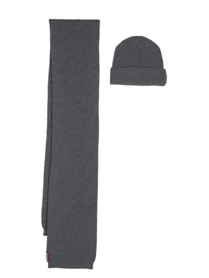 DSQUARED2 ensemble bonnet-écharpe en laine - Gris