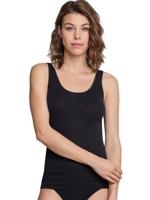 Schiesser - Luxury Top - zwart, Maat:M