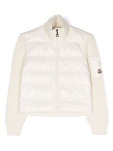 Moncler Enfant veste bomber à patch logo - Blanc