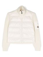 Moncler Enfant veste bomber à patch logo - Blanc - thumbnail