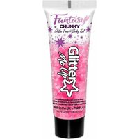 Paintglow Chunky Glittergel voor lichaam en gezicht - lichtroze - 12 ml