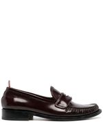 Thom Browne mocassins en cuir à entaille penny - Rouge