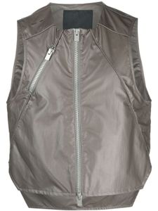 HELIOT EMIL gilet zippé à ourlet asymétrique - Gris