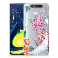 Samsung Galaxy A80 | TPU Hoesje | Bird Flowers
