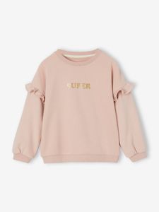 Sweater met ruches voor meisjes oudroze