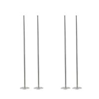 Cosy & trendy Cocktailstampers - roerstaafjes - 4x stuks - RVS - 21 cm - Herbruikbaar