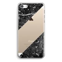 Zwart marmer: iPhone 5 / 5S / SE Transparant Hoesje