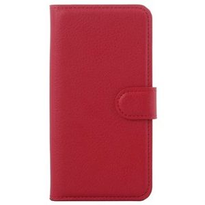 Samsung Galaxy S6 Portemonnee Hoesje Met Textuur - Rood