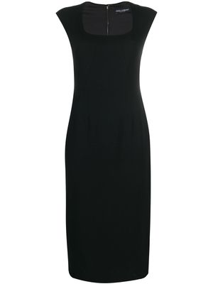 Dolce & Gabbana robe ajustée à manches courtes - Noir