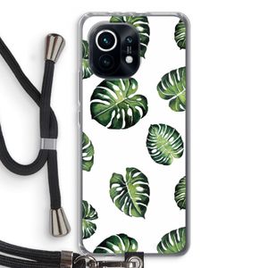 Tropische bladeren: Xiaomi Mi 11 Transparant Hoesje met koord