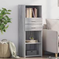 Hoge kast 45x42,5x124 cm bewerkt hout grijs sonoma eikenkleurig