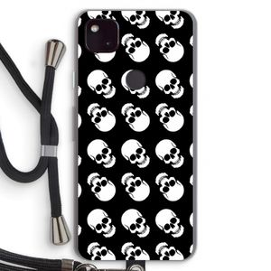 Musketon Skulls: Pixel 4a 5G Transparant Hoesje met koord