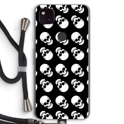 Musketon Skulls: Pixel 4a 5G Transparant Hoesje met koord