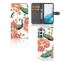 Telefoonhoesje met Pasjes voor Samsung Galaxy A54 5G Pink Peacock - thumbnail