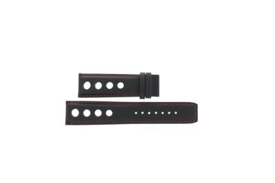 Horlogeband Tissot T1004271605100 / T610037462 Leder Zwart 22mm
