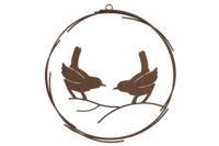 Decostar Countryfield Wandversiering Birdy roest