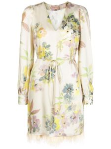 TWINSET robe courte à fleurs - Tons neutres