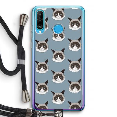 It's a Purrr Case: Huawei P30 Lite Transparant Hoesje met koord
