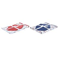 Tafellinnenset DKD Home Decor 150 x 250 x 0,5 cm Rood Blauw Wit (2 Stuks)