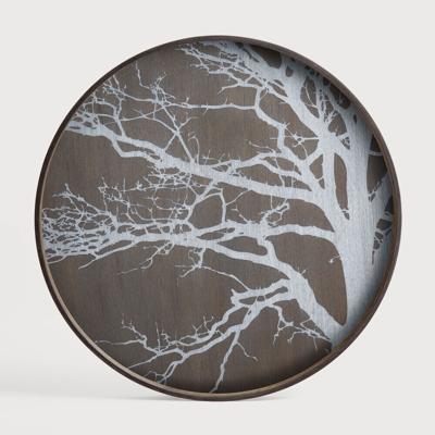 Ethnicraft Rond Dienblad 'White Tree' 61cm, kleur Wit