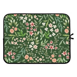Botanical green sweet flower heaven: Laptop sleeve 15 inch
