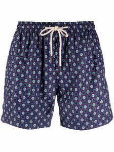 PENINSULA SWIMWEAR short de bain à imprimé géométrique - Bleu