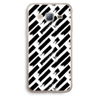 Zwarte vegen: Samsung Galaxy J3 (2016) Transparant Hoesje
