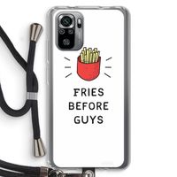 Fries before guys: Xiaomi Redmi Note 10S Transparant Hoesje met koord