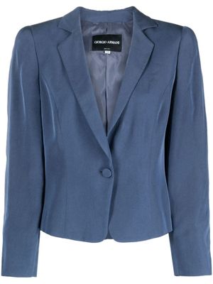 Giorgio Armani Pre-Owned blazer à simple boutonnage (années 2000) - Bleu