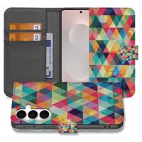 Samsung Galaxy S25 FE | Bookcase | Hoesje Geruit Met 3 Pasjes