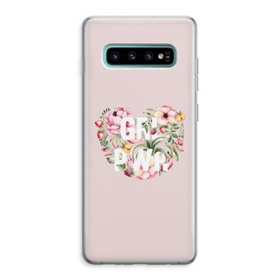 GRL PWR Flower: Samsung Galaxy S10 Plus Transparant Hoesje