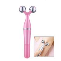 3 in 1 draagbare elektrische oog Massager dubbele kin gezicht lift Body nek massage roller anti rimpel 3D Facial massage machine (roze)