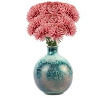 Chaks Kunstbloemen boeket dahlia - 5x - roze - 26 cm - bloemstuk - onderhoudsvrij