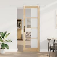 Schuifdeur Bruin 83 x 232 cm Hout en metaal